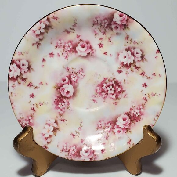 Pink Roses Teacup and Saucer Chintz - Picture 5 of 9